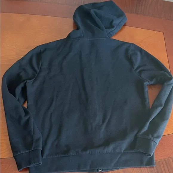 PINK Victoria's Secret Black Zip Front Hoodie with White Logo - Picture 6 of 12